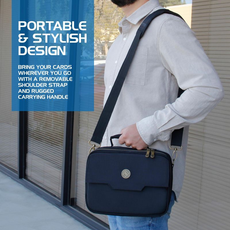 ENHANCE MTG Card Box Storage Case - Black - cardcosmos