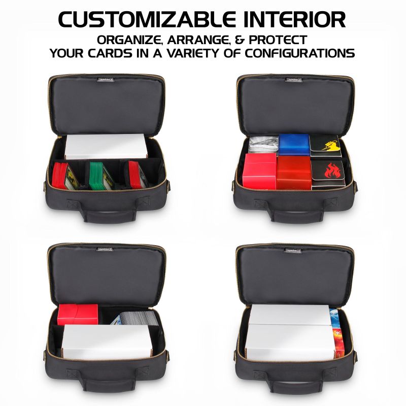 ENHANCE MTG Card Box Storage Case - Black - cardcosmos