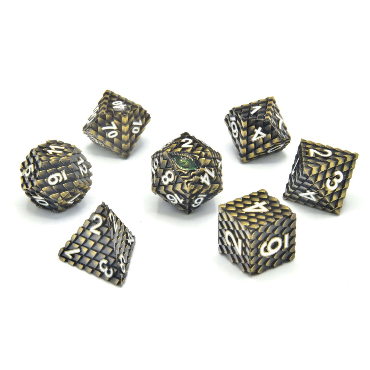 Glassstaff - Drudaxizius Metal RPG Dice Set - CritStones Dice - cardcosmos
