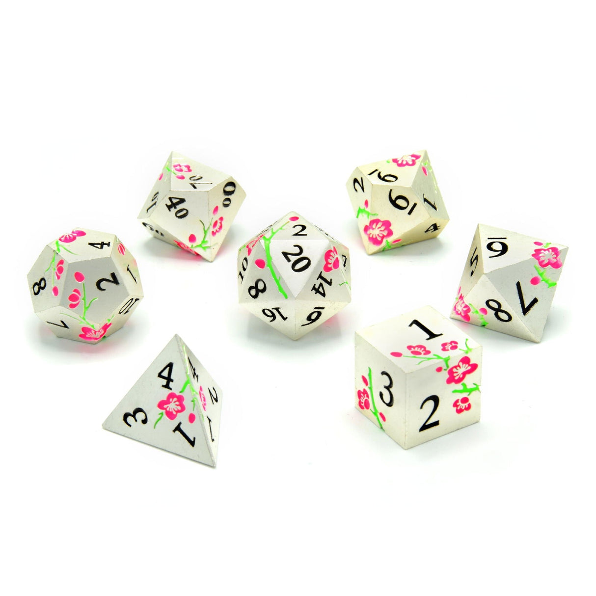 Glassstaff - Lotus Blossom Metal RPG Dice Set - CritStones Dice - cardcosmos