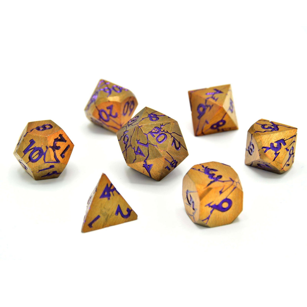 Glassstaff - Shattered Sigils Metal RPG Dice Set - CritStones Dice - cardcosmos