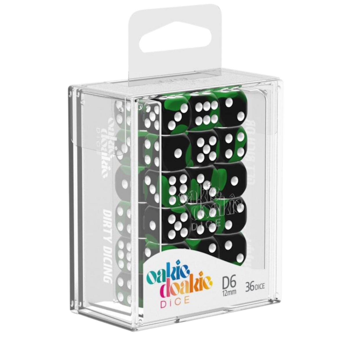 Oakie Doakie Dice W6 Würfel 12 mm Glow in the Dark - Biohazard (36) - cardcosmos