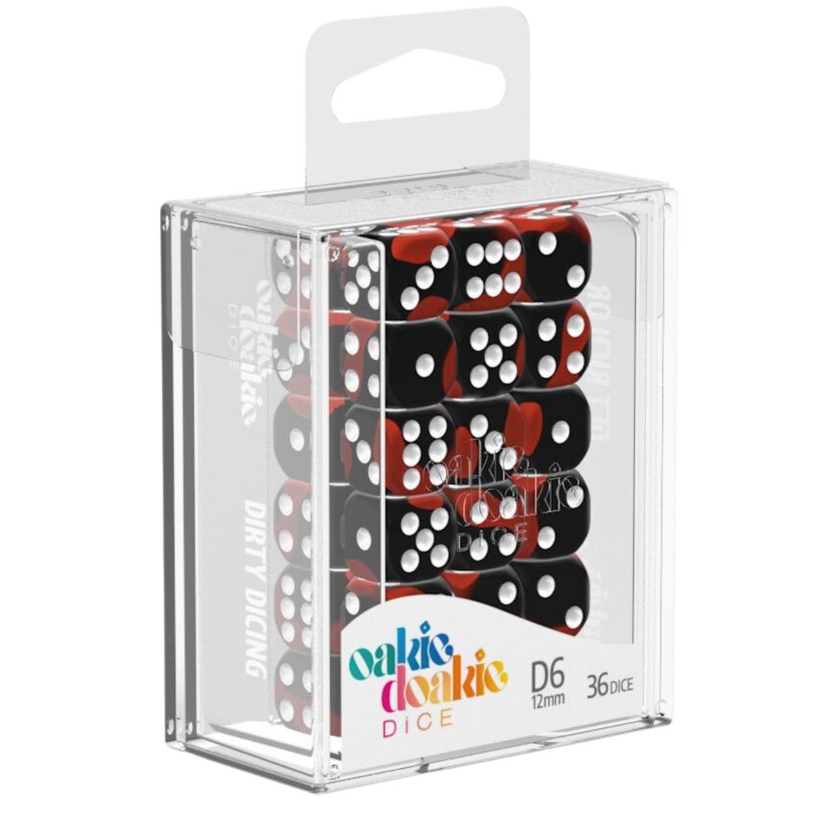 Oakie Doakie Dice W6 Würfel 12 mm Glow in the Dark - Lava (36) - cardcosmos