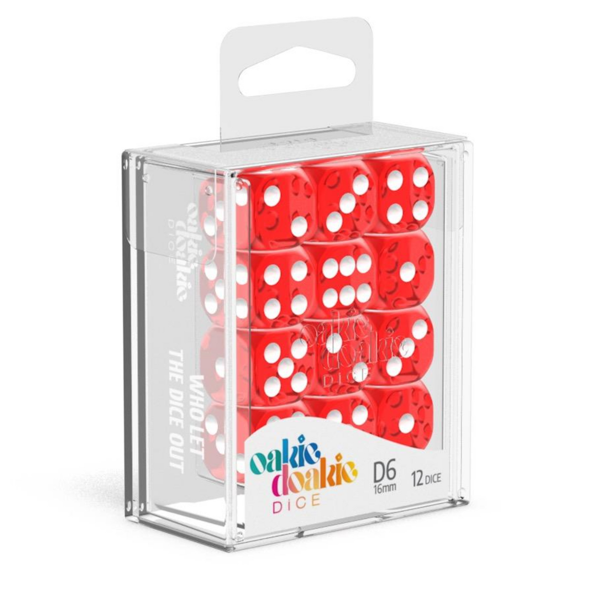 Oakie Doakie Dice W6 Würfel 16 mm Translucent - Rot (12) - cardcosmos