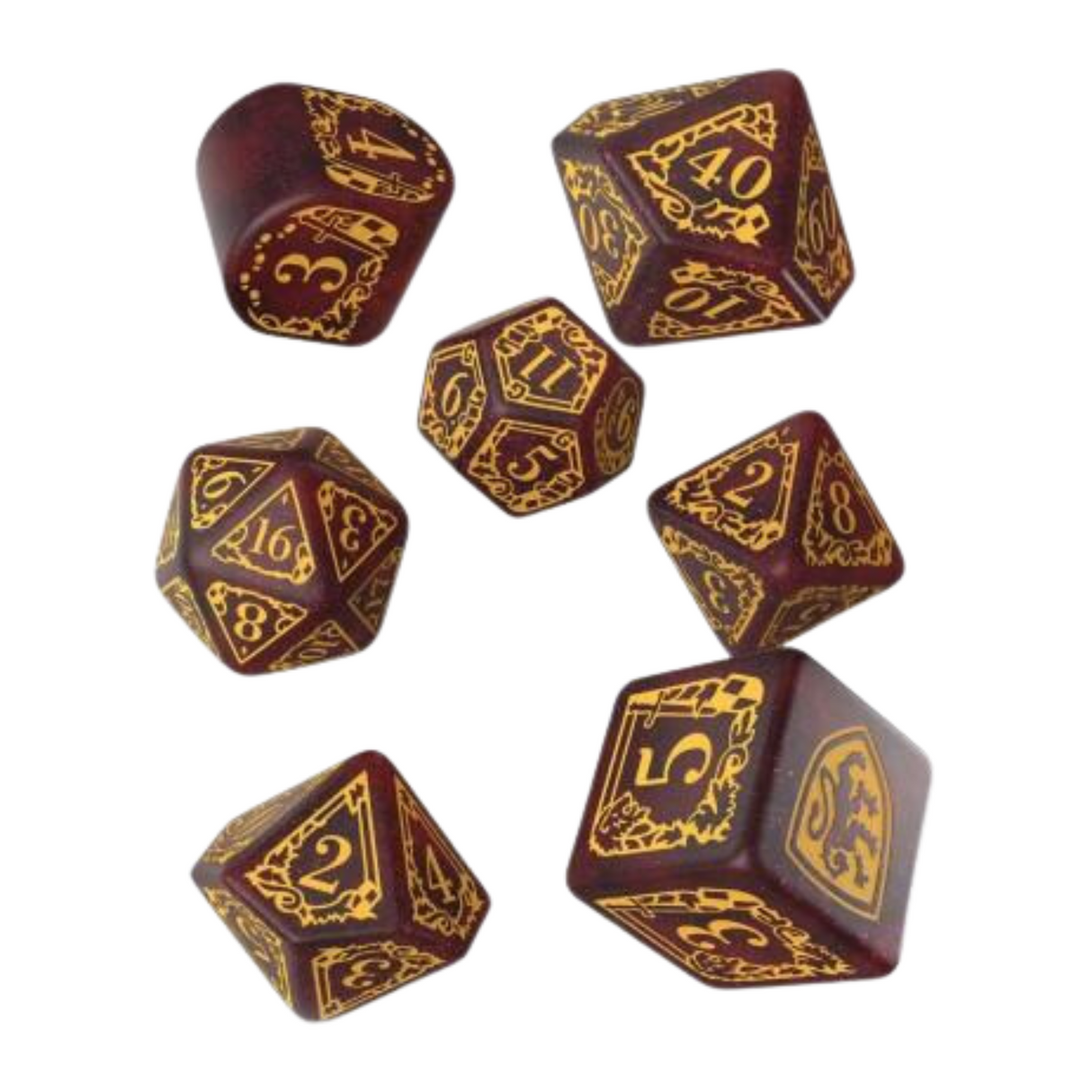 Q Workshop - Harry Potter - Gryffindor Modern Dice Set - Red - cardcosmos