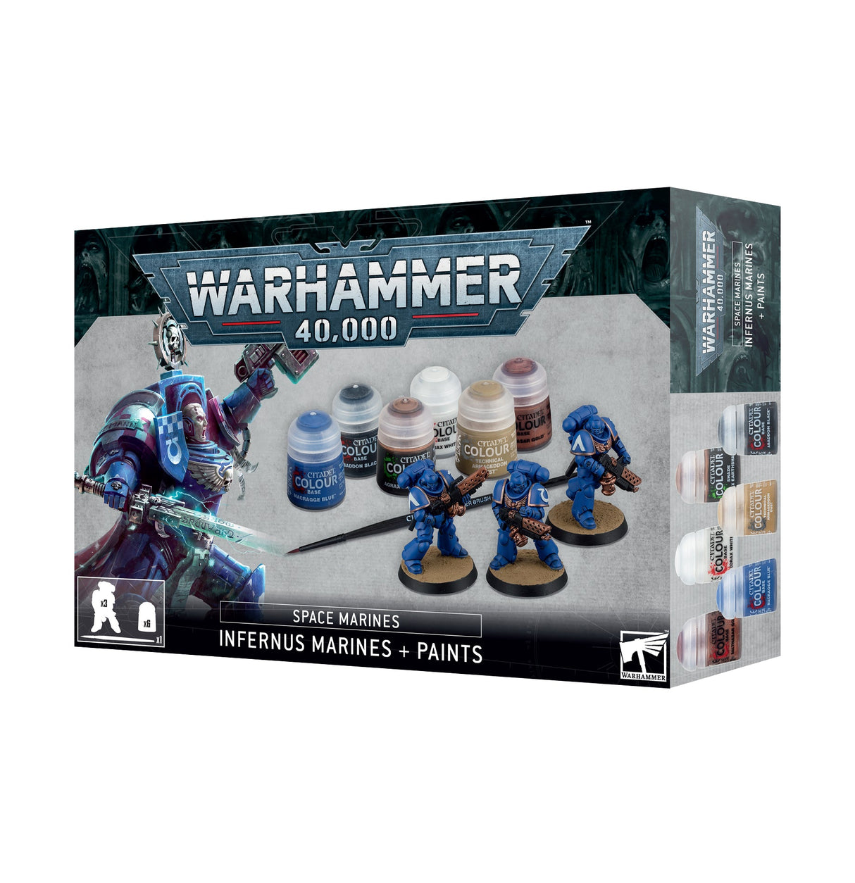 40k Space Marines: Infernus Marines + Paints