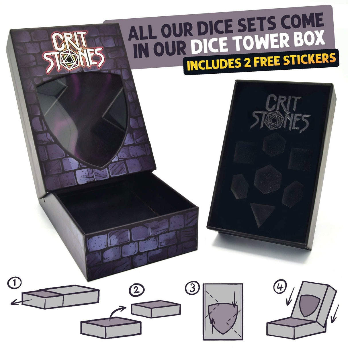 Glassstaff - Blue Bane Liquid Core RPG Dice Set - CritStones Dice - cardcosmos
