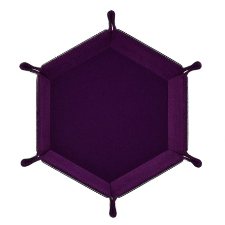 Glassstaff - Hexagonal Foldable Rolling Tray - Dragon Skin Lila - cardcosmos