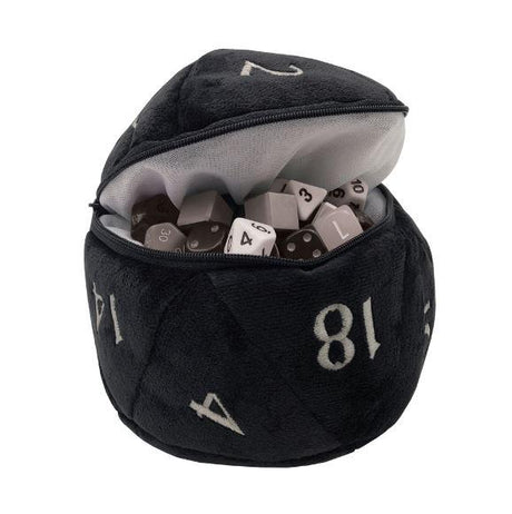 Ultra Pro - D20 Plüsch Würfeltasche - Schwarz - cardcosmos